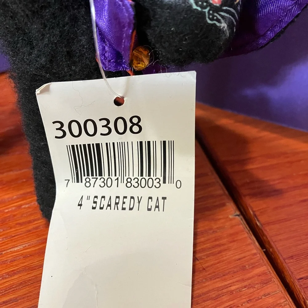 EUC with Tag Annalee Halloween 4” Scaredy Cat 300308 witch black cat